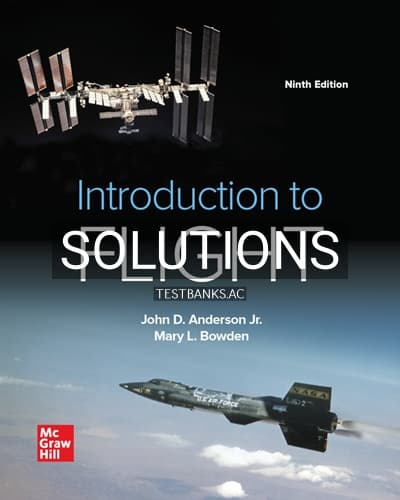 Solutions for Introduction to Flight 9th Edition by Anderson cover