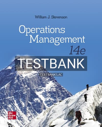 Test Bank for Operations Management 14th Edition by Stevenson cover