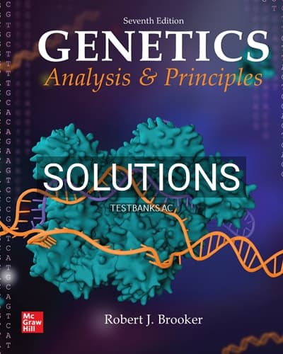 Solutions for Genetics Analysis and Principles 7th Edition by Brooker cover