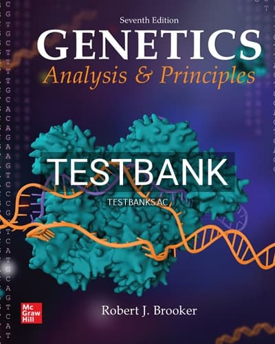 Test Bank for Genetics Analysis and Principles 7th Edition by Brooker cover