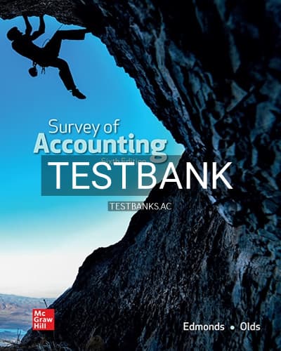 Test Bank for Survey of Accounting 6th Edition by Edmonds cover