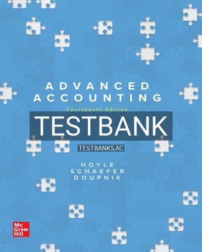 Test Bank for Advanced Accounting 14th Edition by Hoyle cover