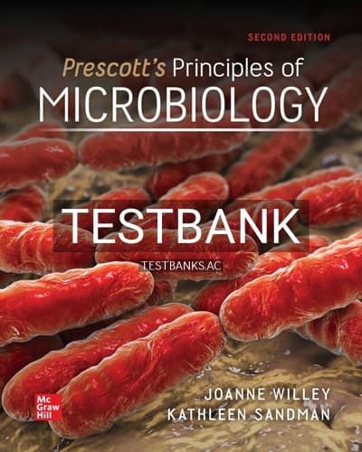 Test Bank for Prescotts Principles of Microbiology 2nd Edition by Willey cover