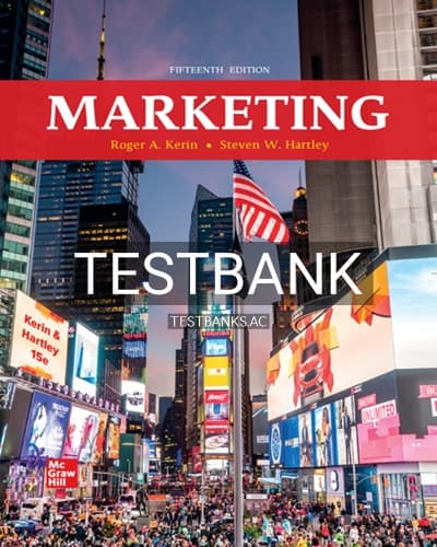 Test Bank for Marketing 15th Edition by Kerin cover