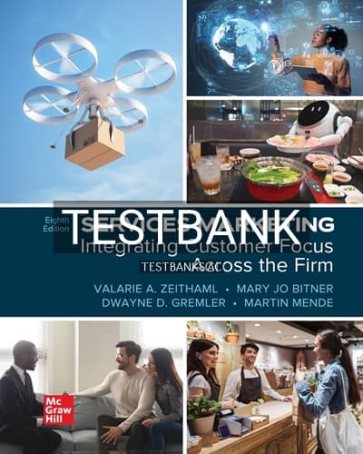 Test Bank for Services Marketing 8th Edition by Zeithaml cover