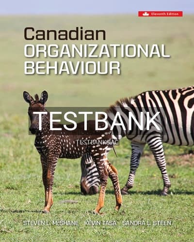 Test Bank for Canadian Organizational Behaviour 11th Edition by McShane cover
