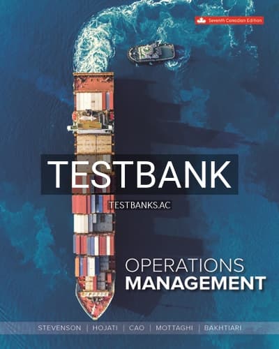 Test Bank for Operations Management 7th Edition by Stevenson cover
