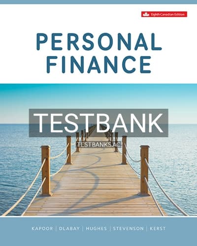 Test Bank for Personal Finance 8th Edition by Kapoor cover