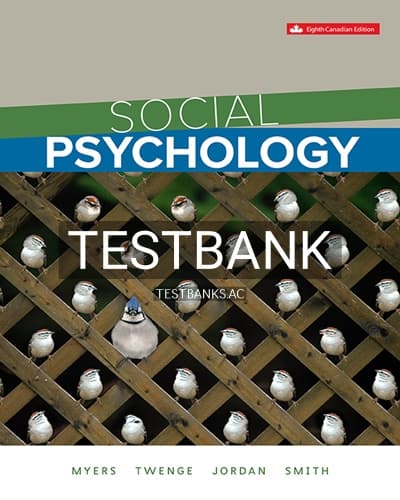 Test Bank for Social Psychology 8th Edition by Myers cover