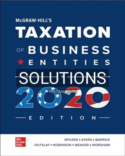 Solutions for Taxation of Business Entities 2020 Edition 11th Edition by Spilker cover