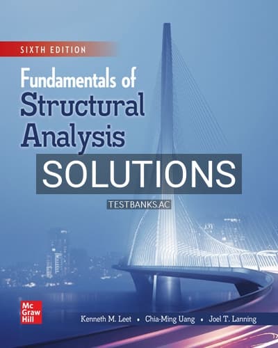 Solutions for Fundamentals of Structural Analysis 6th Edition by Leet cover