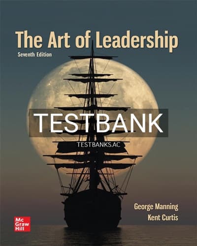 Test Bank for Art of Leadership 7th Edition by Manning cover