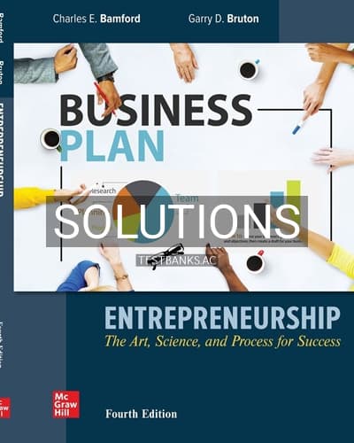 Solutions for Entrepreneurship 4th Edition by Bamford cover
