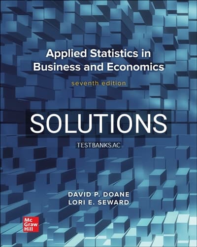 Solutions for Applied Statistics in Business and Economics 7th Edition by Doane cover