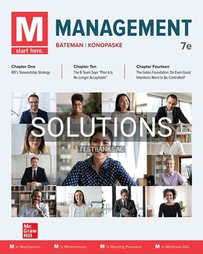 Solutions for M Management 7th Edition by Bateman cover