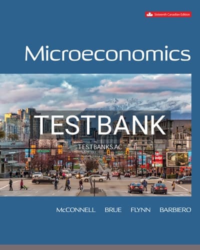 Test Bank for Microeconomics 16th Edition by McConnell cover