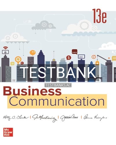 Test Bank for Business Communication 13th Edition by Locker cover