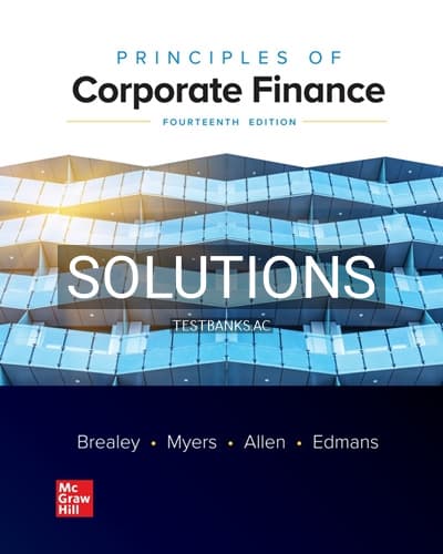 Solutions for Principles of Corporate Finance 14th Edition by Brealey cover