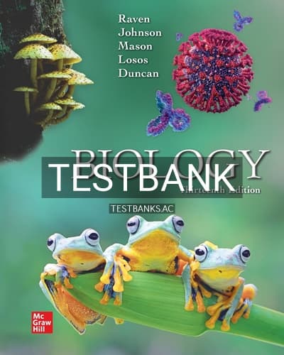 Test Bank for Biology 13th Edition by Raven cover
