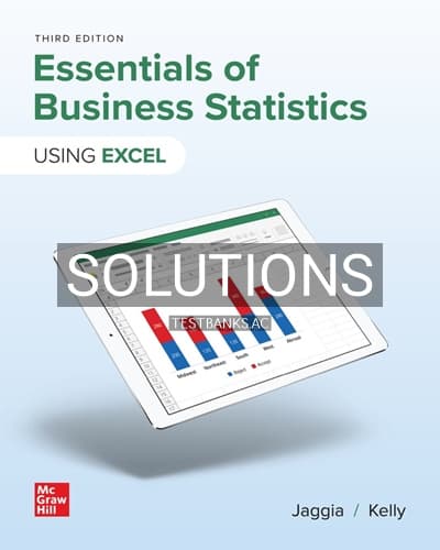 Solutions for Essentials of Business Statistics 3rd Edition by Jaggia cover