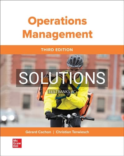 Solutions for Operations Management 3rd Edition by Cachon cover