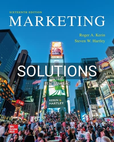 Solutions for Marketing 16th Edition by Kerin cover