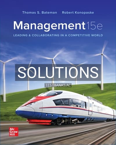 Solutions for Management 15th Edition by Bateman cover