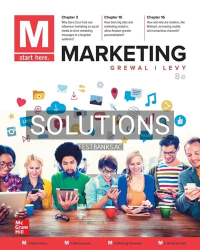 Solutions for M Marketing 8th Edition by Grewal cover