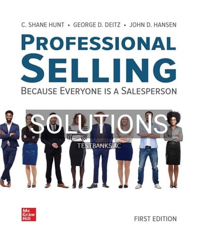 Solutions for Professional Selling 1st Edition by Hunt cover