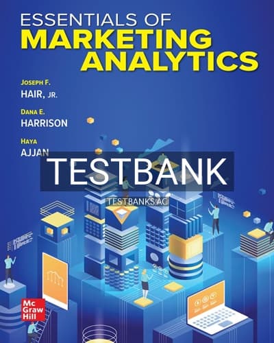 Test Bank for Essentials of Marketing Analytics 1st Edition by Hair cover