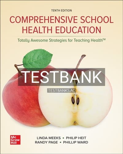 Test Bank for Comprehensive School Health Education 10th Edition by Meeks cover