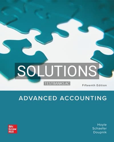 Solutions for Advanced Accounting 15th Edition by Hoyle cover