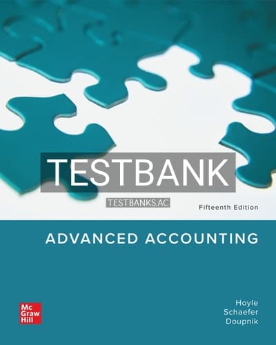 Test Bank for Advanced Accounting 15th Edition by Hoyle cover
