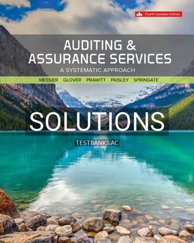 Solutions for Auditing & Assurance Services 4th Edition by Messier cover