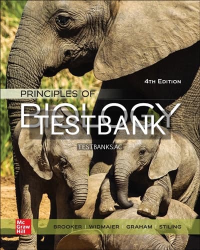 Test Bank for Principles of Biology 4th Edition by Brooker cover