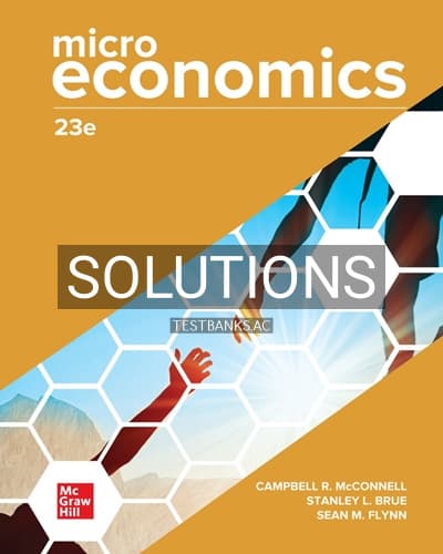 Solutions for Microeconomics 23rd Edition by McConnell cover