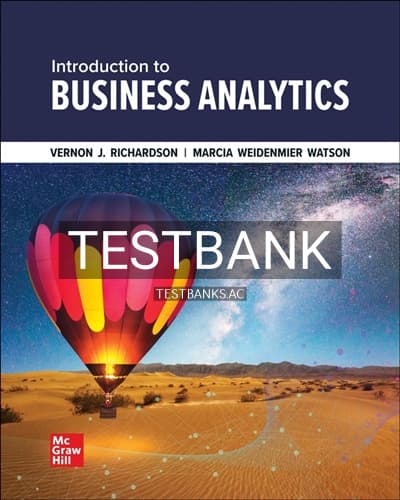 Test Bank for Introduction to Business Analytics 1st Edition by Richardson cover