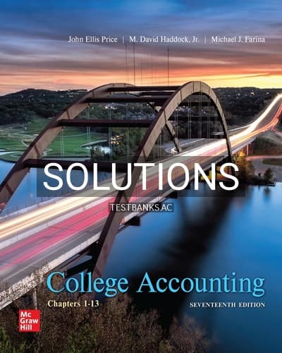 Solutions for College Accounting 17th Edition by Price cover