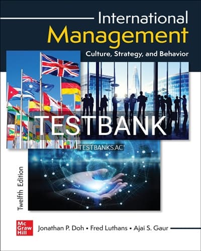 Test Bank for International Management 12th Edition by Doh cover