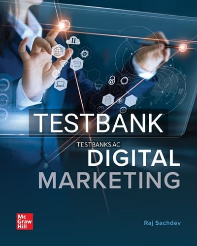 Test Bank for Digital Marketing 1st Edition by Sachdev cover