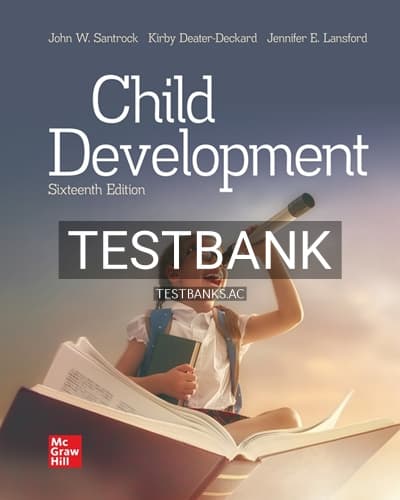 Test Bank for Child Development 16th Edition by Santrock cover