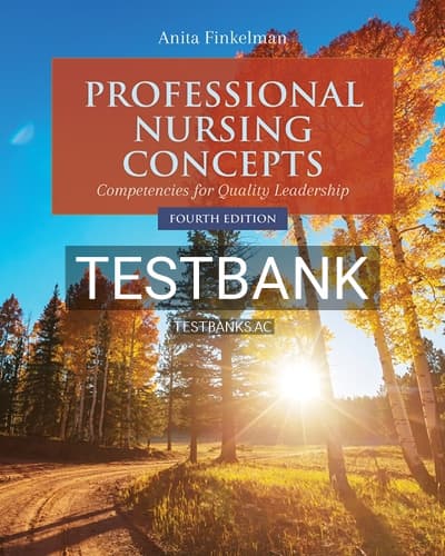 Test Bank for Professional Nursing Concepts 4th Edition by Finkelman cover