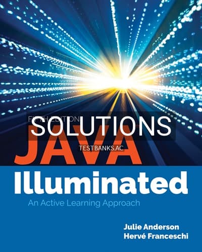 Solutions for Java Illuminated 5th Edition by Anderson cover