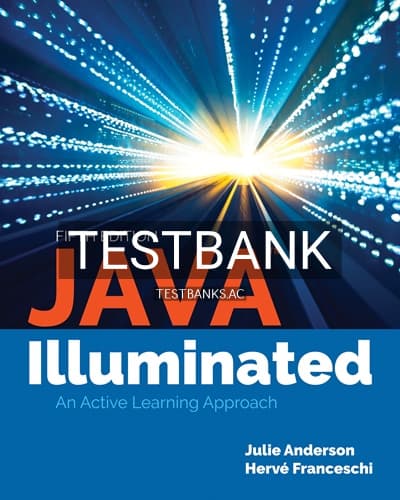 Test Bank for Java Illuminated 5th Edition by Anderson cover