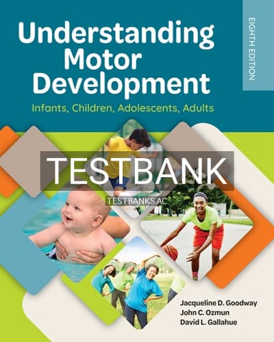 Test Bank for Understanding Motor Development Infants Children Adolescents Adults 8th Edition by Goodway cover