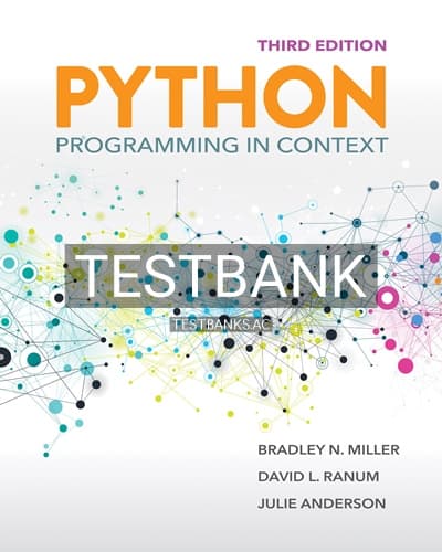 Test Bank for Python Programming in Context 3rd Edition by Miller cover
