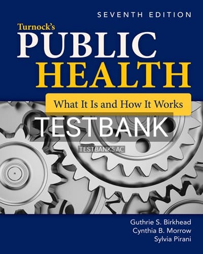 Test Bank for Turnocks Public Health 7th Edition by Birkhead cover