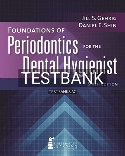 Test Bank for Foundations of Periodontics for the Dental Hygienist 6th Edition by Gehrig cover