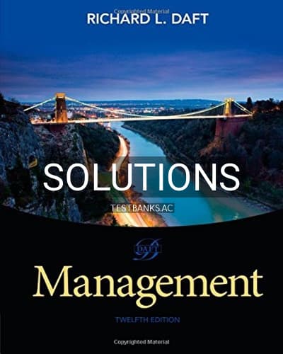 Solutions for Management 12th Edition by Daft cover