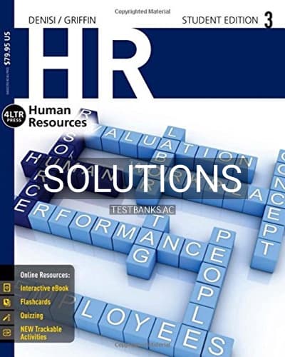 Solutions for HR 3 3rd Edition by DeNisi cover